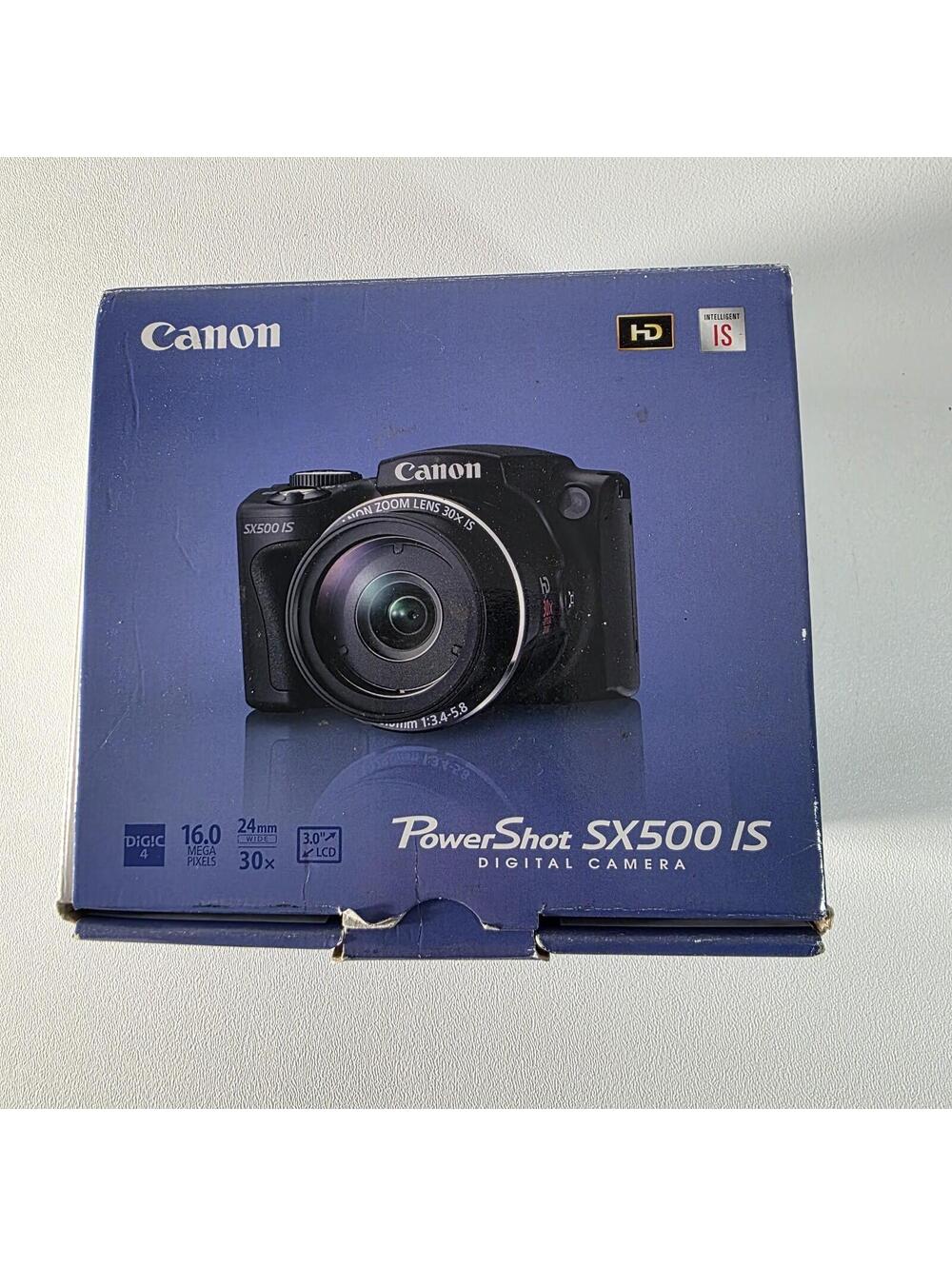 Canon PowerShot SX500 IS 16.0MP Digital Camera - Black NIB